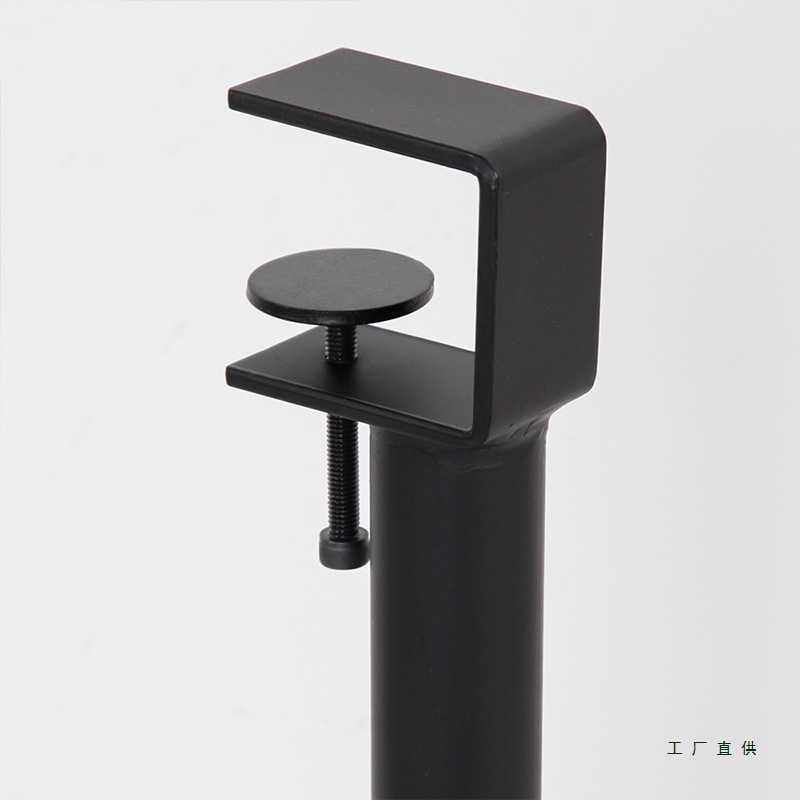 金属可调节伸缩免打孔桌腿夹具式桌脚支架电脑桌铁艺脚架书桌吧台